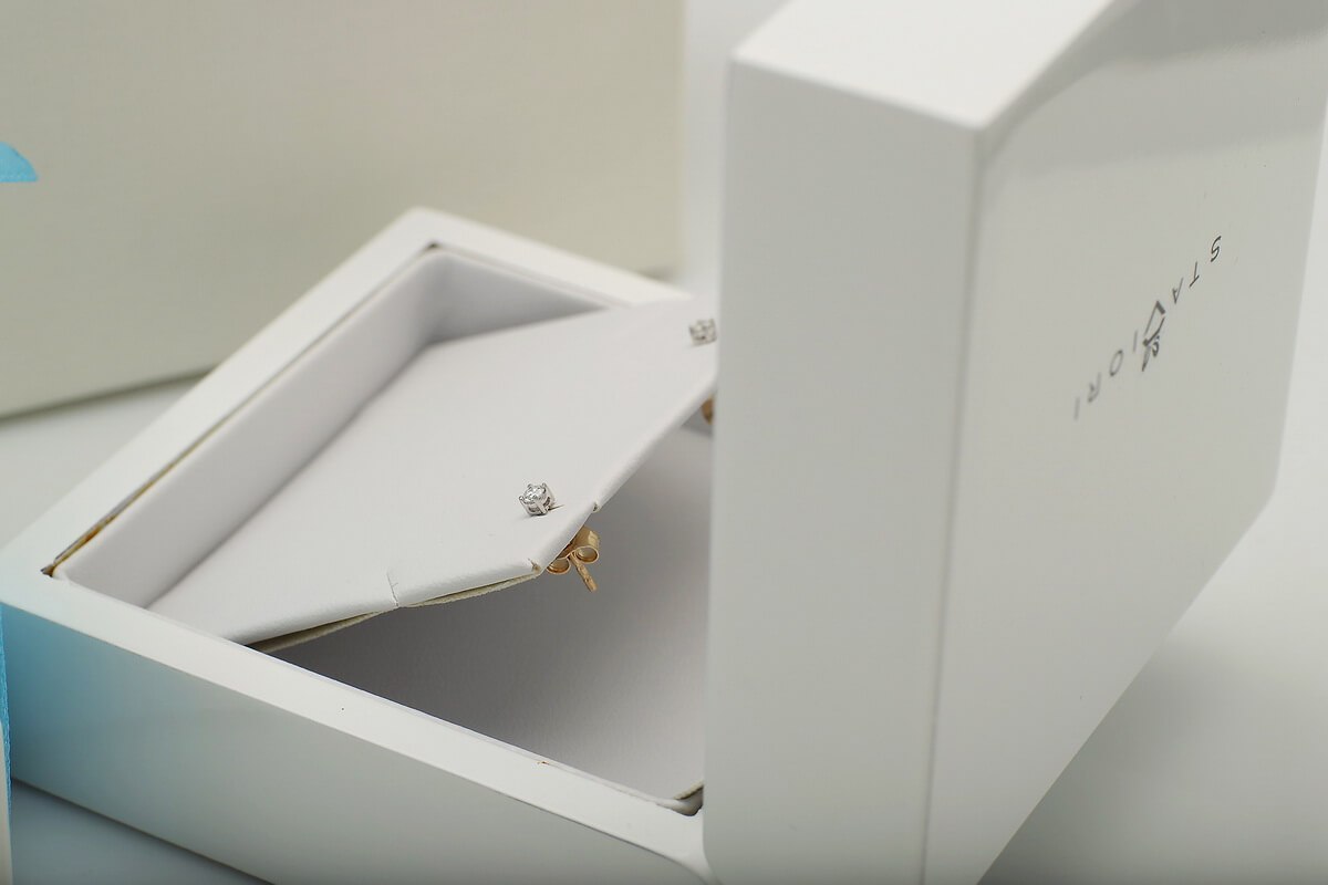 Emaga Złote kolczyki KXD2555 - Diament